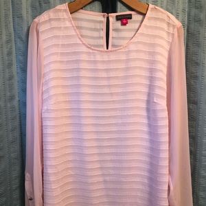 NWT Vince Camuto Pink Blouse Top Petite Large